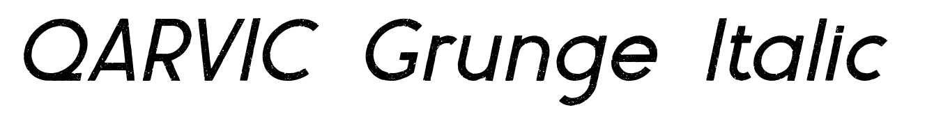 QARVIC Grunge Italic